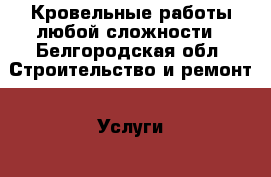 Кровельные работы любой сложности - Белгородская обл. Строительство и ремонт » Услуги   . Белгородская обл.